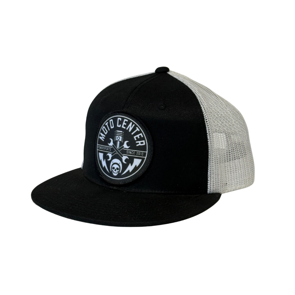 Badge Trucker Hat - Black/White