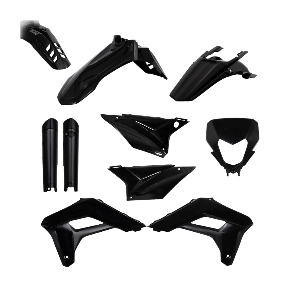 PLASTIC KIT 125 4 STROKE FACTORY BLACK 2023