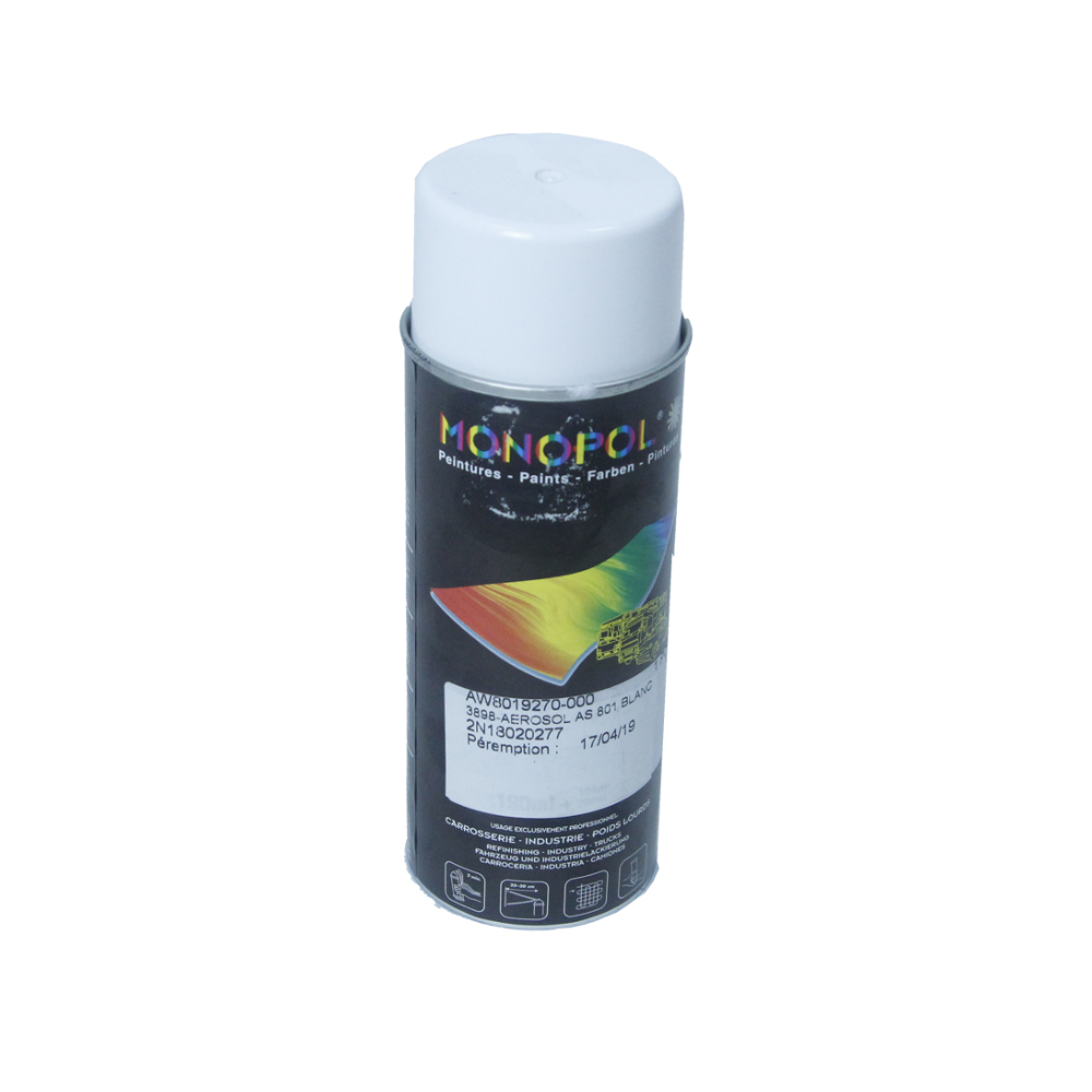CAN OF WHITE AEROSOL  PAINT 250 END