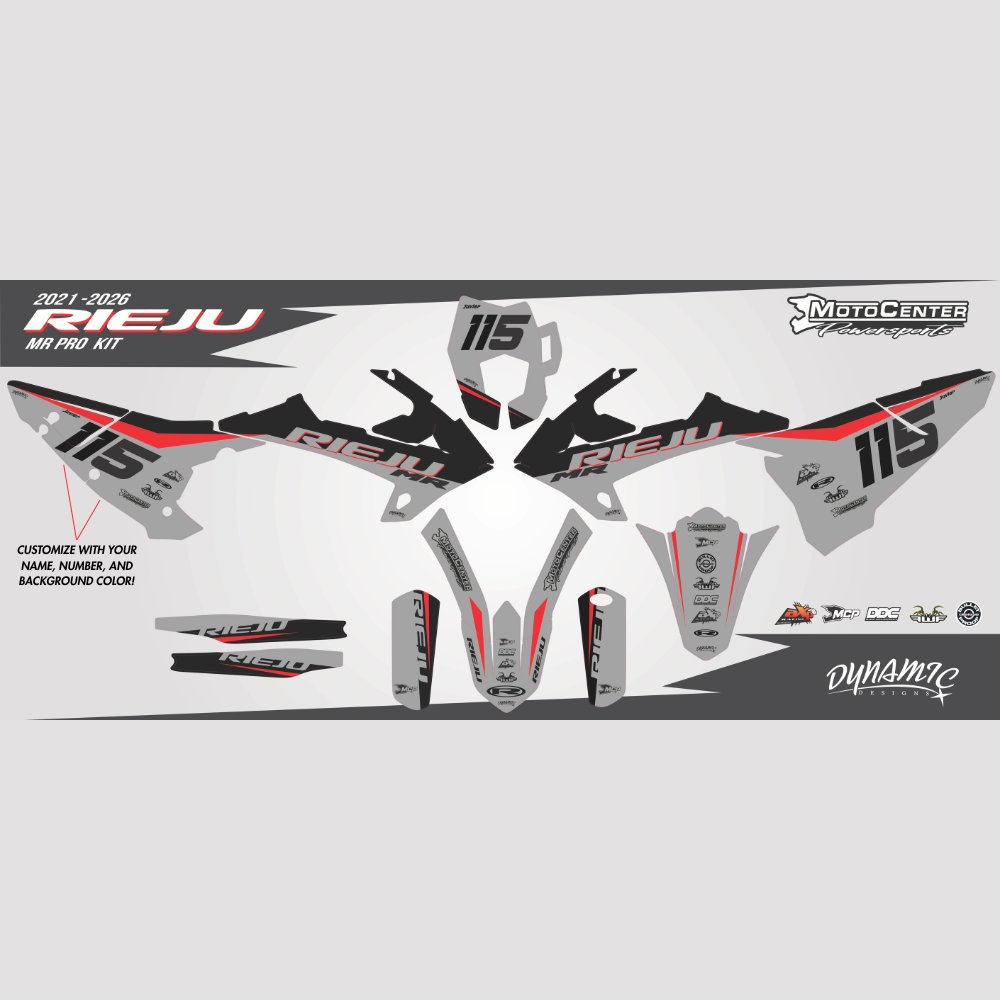 MCP Grey Rieju Pro Decal Kit