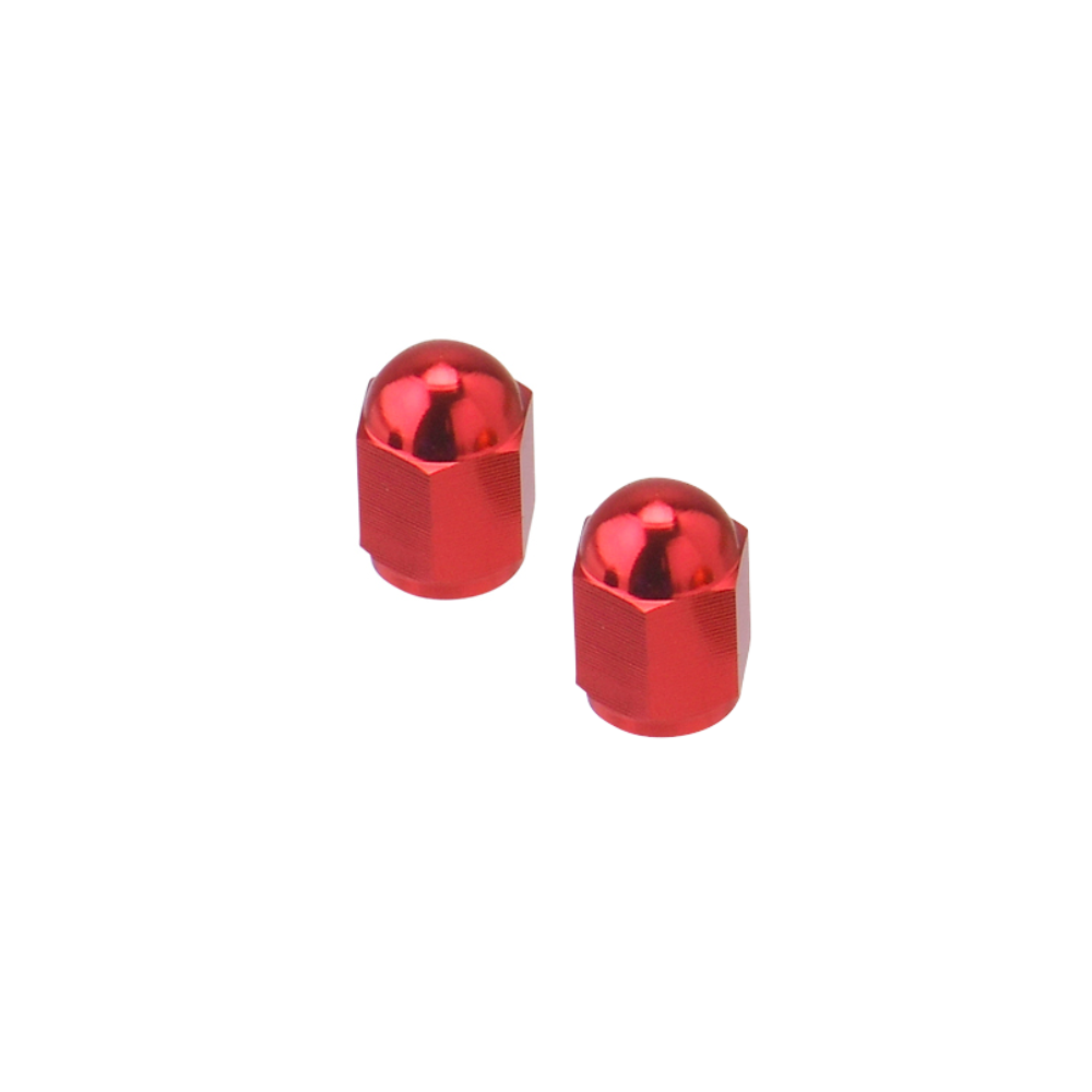 Billet Valve Caps Red