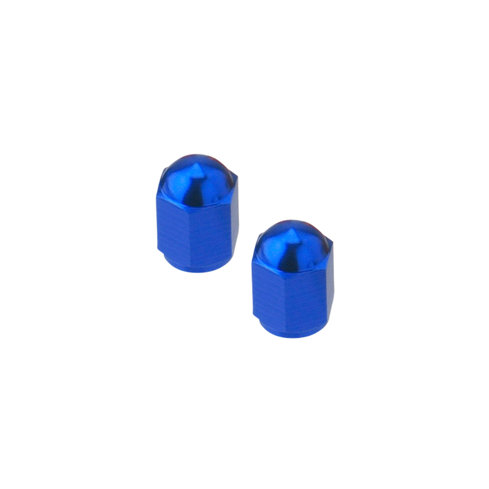 Billet Valve Caps Blue