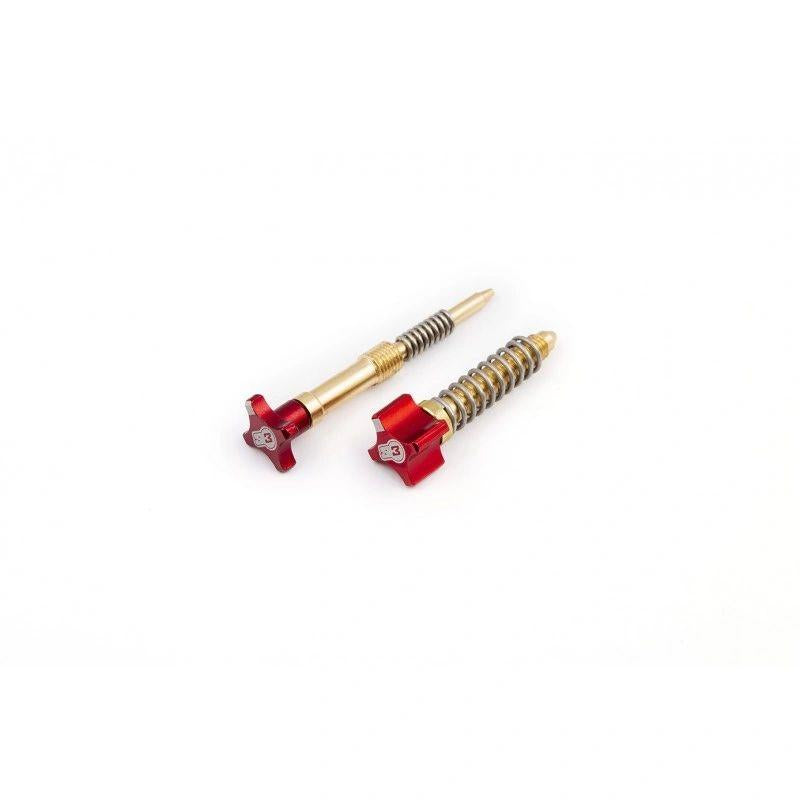 Yamaha YZ Carb Screw Set – Idle & Air Mixture – Keihin PWK – Easy Adjust Blue – SMOKN